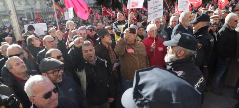 manifestación contra la reforma de las pensiones