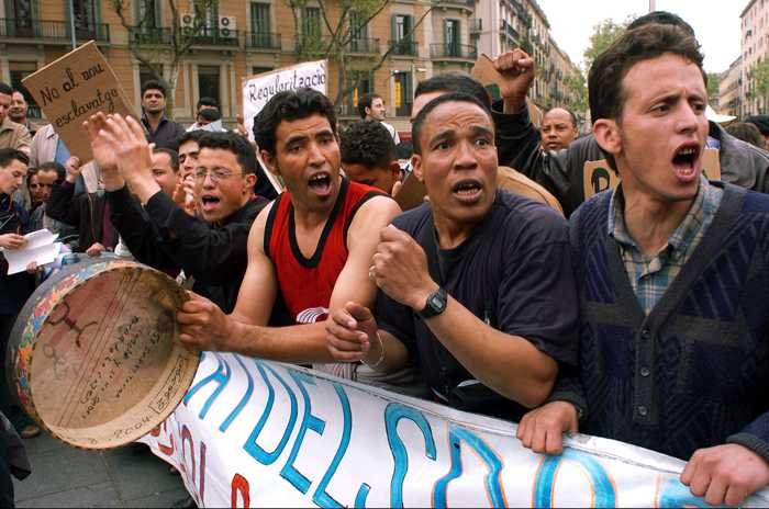 racismo inmigrantes protesta barcelona