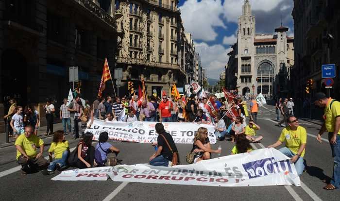 manifestación funcionarios Justicia Catalunya