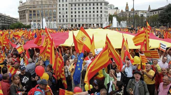 unidad de españa barcelona concentración manifestación