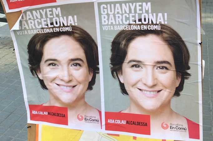 ada colau bcn comú cartel barcelona