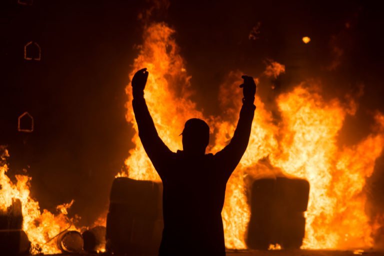 disturbios en Barcelona
