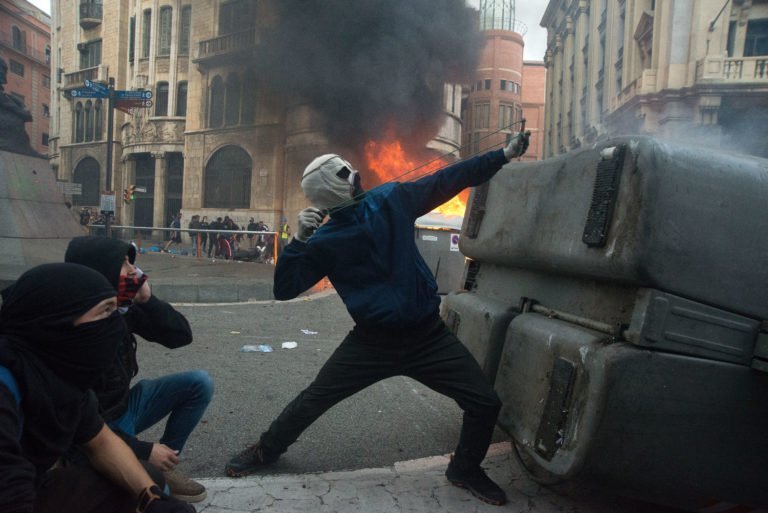 disturbios en Barcelona