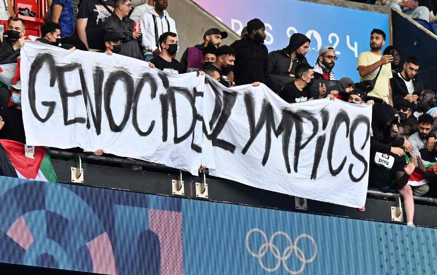Olimpiadas genocidio palestina Paris ekecheiria