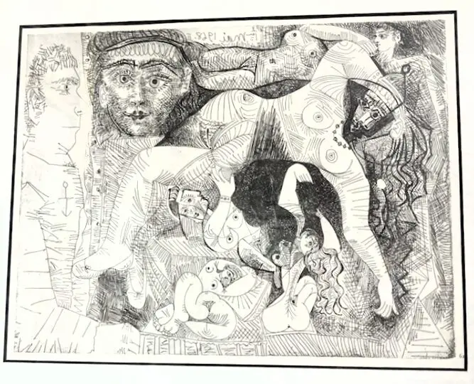 "Sueño de marinero: mujeres en cada puerto" (1968) Picasso.