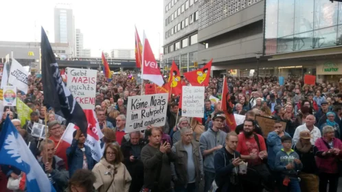 A inicios del 2024 hubo multitudinarias protestas contra la extrema derecha en Alemania como esta en Essen_ Foto WSWS