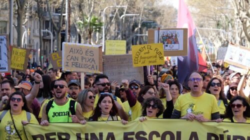 huelgas en educación y sanidad