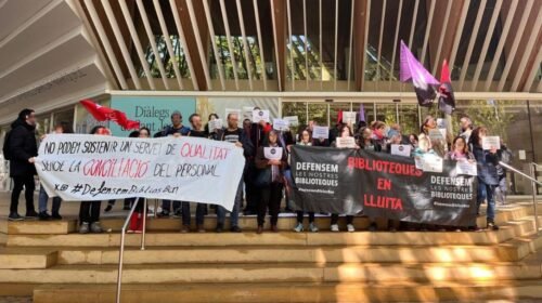 huelga de bibliotecas de Barcelona en Sant Jordi 2026